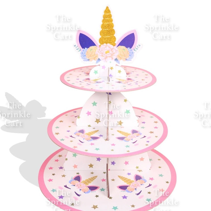 3-Layer Cupcake Stand Cake And Dessert Displays Birthday Party Celebration Themed Cupcake Holder