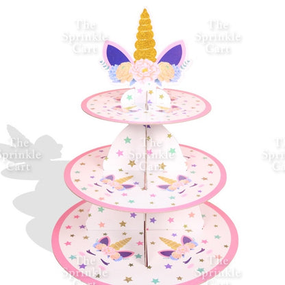 3-Layer Cupcake Stand Cake And Dessert Displays Birthday Party Celebration Themed Cupcake Holder
