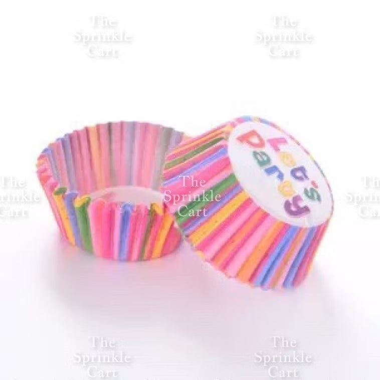 100pcs Cupcake Liner 3oz Muffin Paper Cups Colored and with Design Baking