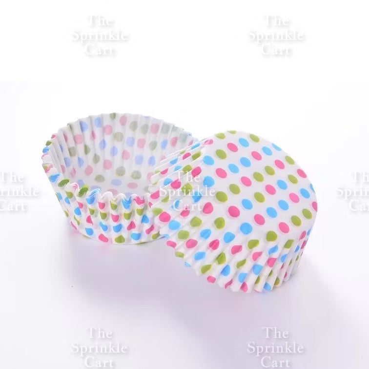 100pcs Cupcake Liner 3oz Muffin Paper Cups Colored and with Design Baking