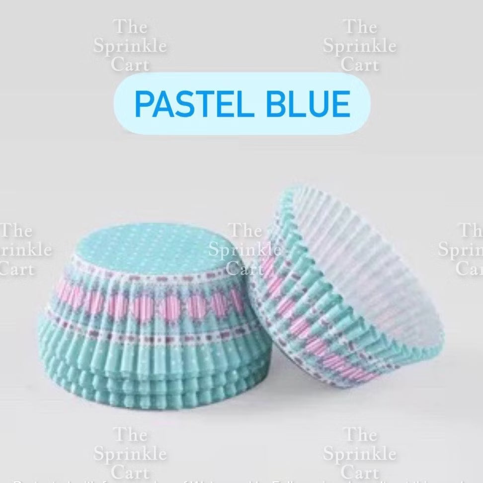 100pcs Cupcake Liner 3oz Muffin Paper Cups Colored and with Design Baking