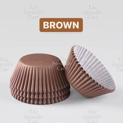 100pcs Cupcake Liner 3oz Muffin Paper Cups Colored and with Design Baking
