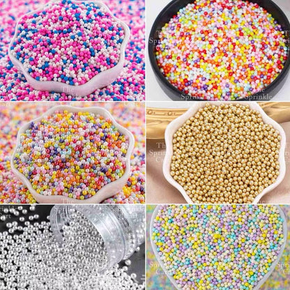 Non-Pareils Edible Sprinkles Dragees Bauble Cake Decoration Sprinkles Colorful 50grams