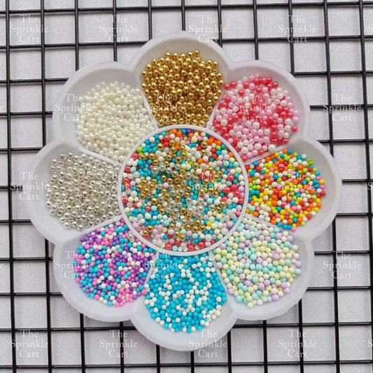 Non-Pareils Edible Sprinkles Dragees Bauble Cake Decoration Sprinkles Colorful 50grams