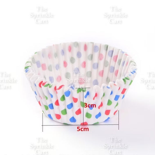 100pcs Cupcake Liner 3oz Muffin Paper Cups Colored and with Design Baking